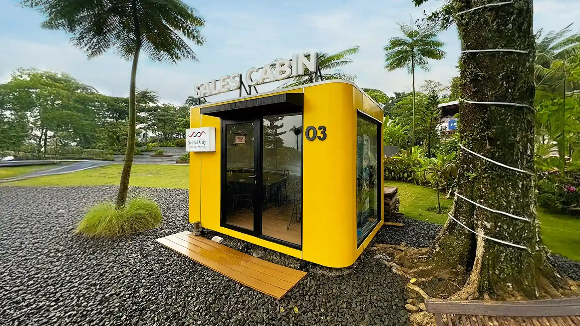 outdoor marketing sales cabin modular